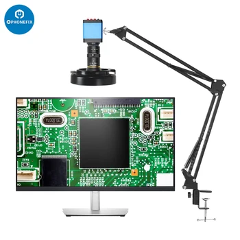 1080P HDMI VGA Промишлен Видеомикроскоп Camera Industry C MOUNT 5.0-50mm Обектив F1.4, за Ремонт на Спояване на Печатни Платки IC Телефон