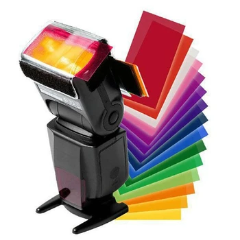 12 цвята/комплект цветни филтри за светкавици Speedlite, карти за фотогелей Canon/ Nikon, филтър за светкавица Speedlight