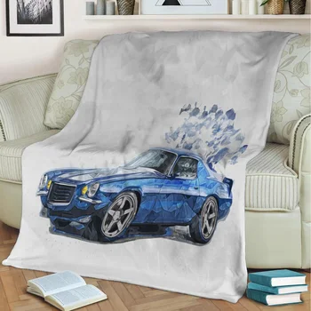 2015 1970 Chevrolet Camaro 3D Принт Плюшевое одеяло на дивана Начало декор Меко топло моющееся одеало за власинките Директен доставка