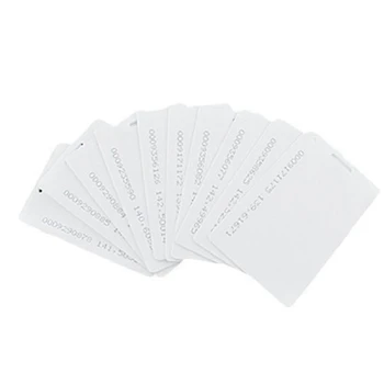 40 бр. бяла безконтактен RFID карта-достъп 125 khz 1,9 мм