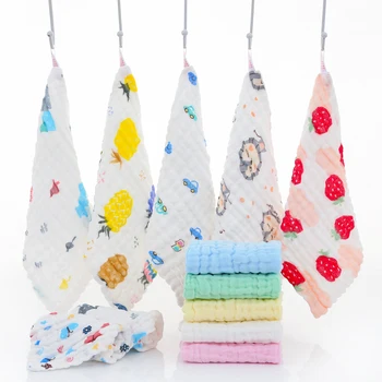 4шт 30 * 30 см Миещи муслиновые памучни кърпи за малки деца от оригване, за Многократна употреба меки кърпи за ръце и лице