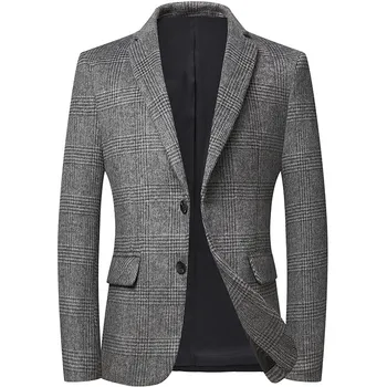5XL Есен Зима Нов Мъжки топъл костюм, сако, висок клас бизнес ежедневното палто, по-големи Размери, Офис среща, сватбена марка дрехи