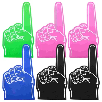 6 Бр Eva Длан пяна за пръстите на Спортни събития Гигантски Подбадривающие пръстите Подпори за черлидинга