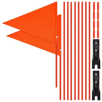 6 фута поле за колоездене хартата за сигурност, флаг с монтаж за монтиране на стена, регулируема по височина водоустойчив флаг за безопасно каране на колело на открито