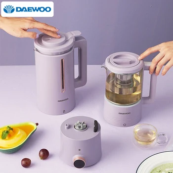 DAEWOO Food Blender Double Cup Food Mixer Многофункционален Интелигентен Превключвател Меню Кухненски Робот 600 МЛ Health Cup OLED Дисплей Меню