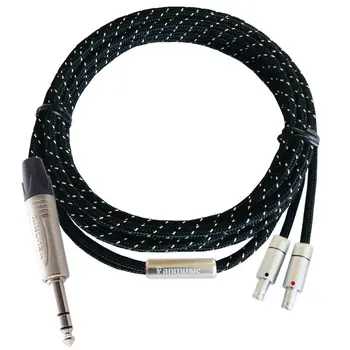 Fanmusic ZY-056 HiFi ZY audio 6.35 включете 2,5 м кабел за обновяване на слушалки тел за HD800