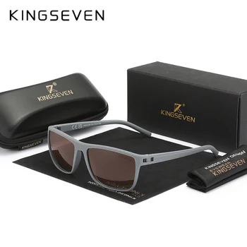 Kingseven Нови слънчеви очила Tide UV400 за мъже Правоъгълна поляризация TR90 Полнокадровые спортни Модни очила Очила с HD лещи