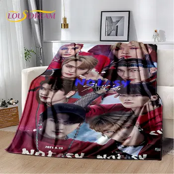 Kpop-певица Бездомни Деца Меко плюшевое одеяло, фланелевое одеяло, покривка за дневната, легла, дивани, одеала за пикник, Топло Детско покривки