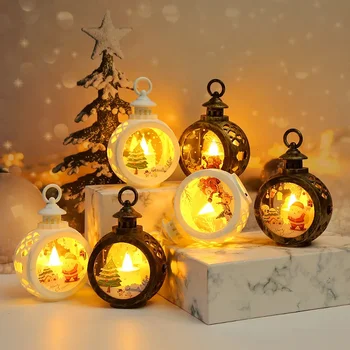 Led кръгли светлини, Дядо Коледа, Коледни украси за дома, коледа, Коледни подаръци за децата, Коледна декорация за дома