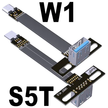 OTG USB 2.0 Micro-B Лента с Плосък електромагнитни защита 13Pin Плосък кабел спк стартира строителни USB 2.0 Micro-B Конектор под ъгъл 90 градуса Нагоре Надолу 3 см-3 м