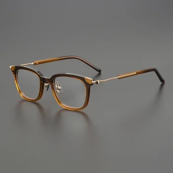 Vintage слънчеви очила в рамка от ацетат титан, мъжки слънчеви очила в рамки за очила по рецепта от късогледство, дамски слънчеви очила луксозен марка glasse