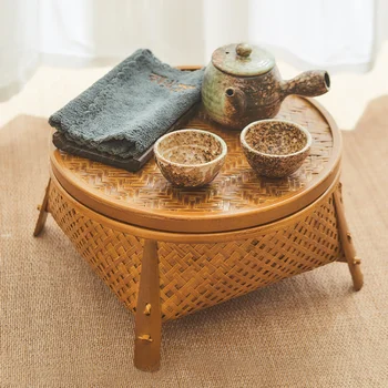 Антични ракита, Бамбук кошница за съхранение на Чай от сервиза на Кунг-фу Лакирани Съдове Чаен поднос Бамбук Кошница Сух Чаен масичка Чаена церемония