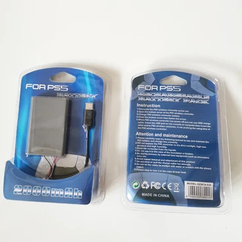 Батерия LIP1708 PS5 2000 mah за игрален контролер на Sony PS5 Playstation 5 с USB кабел и пластмасова опаковка
