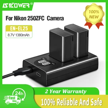 Батерия SKOWER EN-EL25 За фотоапарат Nikon ZFC Z50 Z30 Литиево-йонна Батерия с Led Двухканальным Зарядно Устройство Digital Battery