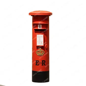 Британски Червено пощенска кутия е Много голям модел на пощенската кутия на Пощенска Кутия на Реквизит за снимки Бар Кафене орнамент Ретро Украса