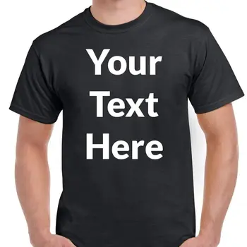 Въведете свой текст, лого, дизайн, персонализирана фланелка на поръчка, Потребителски тениска Gildan - Heavy Cotton ™ - 5000