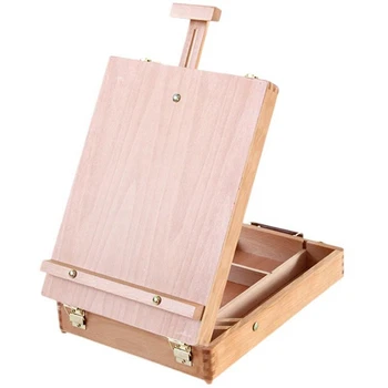 Голям Регулируем дървена маса Кутия за изготвяне на Статива кутия за Настолен статив за рисуване художници студенти във висши и начинаещи