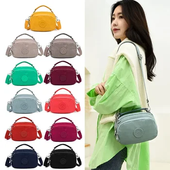 Дамски малка чанта през рамо, нова популярната френска мрежа, Червен модерна чанта през рамото си на чужд стил, универсална чанта за мобилен телефон за майката