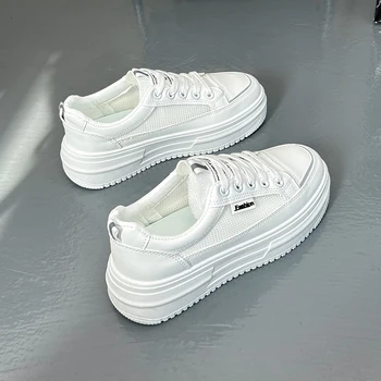 Дамски обувки, модерни обувки за кънки, бяла удобни обувки за ходене, дишащи обувки, дамски нескользящая обувки basket femmes