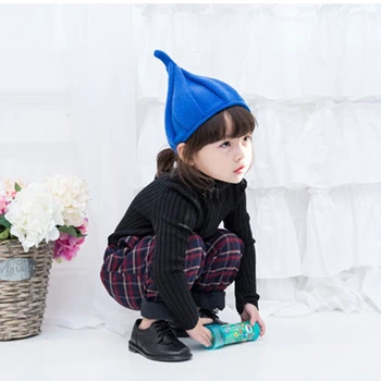 Детска шапка в ярки цветове, красиви есенни и зимни хладни вълнени шапки за деца, вязаная топла мека шапчица-бини за момчета и момичета