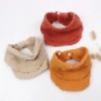 детски памучни марлевое кърпа с двойно импрегнирани за слюнка, детски регулируеми шал-лигавник, детски дышащее кърпа-носна кърпичка.