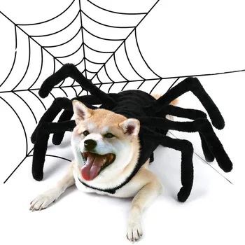 Дрехи за кучета-паяци на Хелоуин костюми за cosplay ужасни домашни любимци на Хелоуин, новост за парти в чест на Хелоуин, яке с гигантски паяк и забавна куче