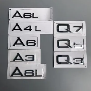 За Audi A3 A4 A5 A6 A7 A8 Q3 Q5 Q7 3,2 3,0 T 2,0 T 4,2 2,4 3,6 Емблема На Задния Багажник Логото На Иконата Стикер Отместване На Автомобила Ярко Черно