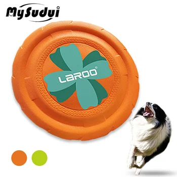Забавен спортен летящ диск за кучета, здрава играчка за изхвърляне на домашни любимци Ева, модул за обучение е интерактивен летящ диск, на многофункционална за игри на открито с домашни любимци