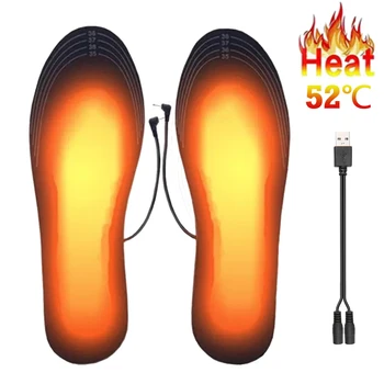Зимни стелки с подгряване, USB отопление подложки за крака, обувки с подово отопление и топла стелка За спорт на открито, стелки за ентусиасти и обувки с подгряване
