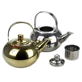 Златна Кана от Неръждаема стомана, Кафе машина, Кана за приготвяне на чай и За Приготвяне на Чаени листа, Кафе-машина с Филтър, Чай набор от Кунг-фу, с Голям капацитет
