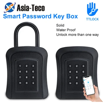Интелигентна мобилното си приложение Bluetooth Парола Ключ за отключване на Сейфа от сплав с Водоустойчив сейф за съхранение в семейството TT Lock Box Секретно заключване за съхраняване на