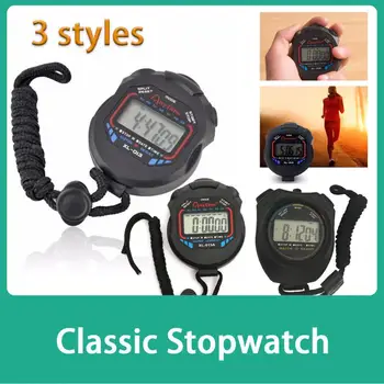 Класически дигитален хронометър XL-013 LCD хронограф с гривната, аларма AM PM, 24-часови часовници за джогинг, спортен часовник