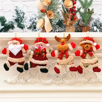 Коледна украса за Окачване под формата на кукли танцуващ мъж Аксесоари за украса на Коледните прозорци окачване