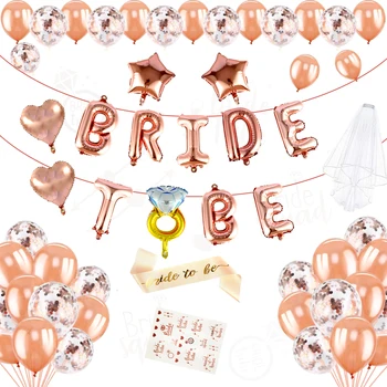 Комплект за парти с балони от розово злато, определени за гирлянди, Латексови балони, за многократна употреба, определени за партита, сватбени аксесоари