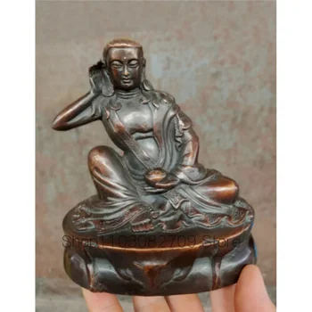 Миларепа Миллерджи Буда, аскетичен будизма, стара бронзова статуя (1040 ~ 1123)