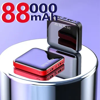 Мини 88000 ма Portable Power Bank 2 USB с LCD Дигитален Дисплей Бързо Зареждане на Външната Батерия Powerbank За iPhone Huawei, Xiaomi