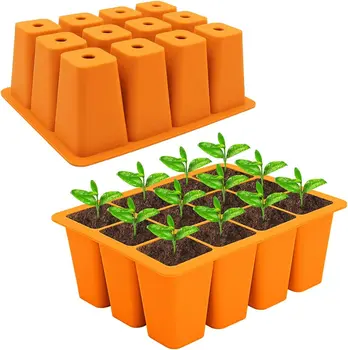 Многократно силиконови тави за покълване на семена и отглеждане на растения, семена, зеленчуци, семена, билки, мая за цъфтящи растения