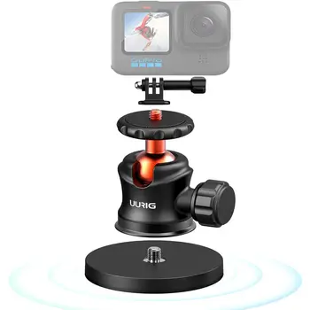 Монтиране на камери на магнит Мощно магнитно закопчаване на присоске за кола Притежател на фотоапарат Монтиране на камера с топка винт за GoPro 11 10 9 8