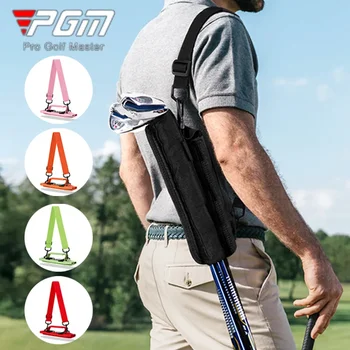 Мъжки преносима чанта за стикове за голф PGM, мъжки чанти за мини голф с регулируем пагон, лек найлон пистолет, с капацитет 5 стикове