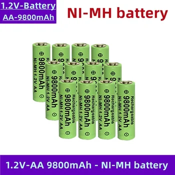 Никел-водородната акумулаторна батерия тип АА, 1.2, 9800 mah, висок капацитет, здрава, обикновено се използва за мишки, будилници, играчки и т.н