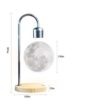Нов дизайн на магнитната плаваща лунната лампи, левитирующие настолна лампа Moon 3D, безжична зарядно устройство ще захранване на настолна лампа за творчески подарък