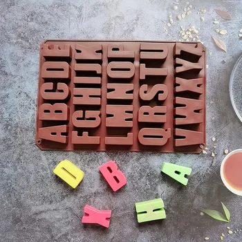 Нова форма за шоколад с 26 английски алфавитами, силикагел, под формата на сапун 