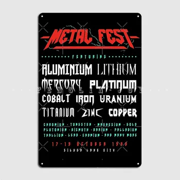 Плакат Metal Fest Метални Табели Pub Bar Cave Създаване На Wall Decor Лидице Знак Плакат
