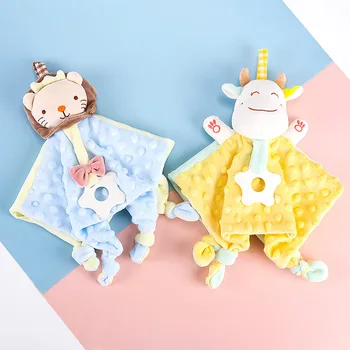 Плюшен играчка-зайче, Детско одеяло, Играчка за успокояване на бебе, играчка за сън, Меко успокояващо кърпа, Детски Плюшени играчки на Бебето 0-12 месеца