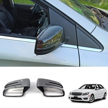 Подмяна на капаци на страничните огледала за обратно виждане, изработени от въглеродни влакна за Mercedes Benz a B C E Class W204 W212 W176 W246 C218 X156