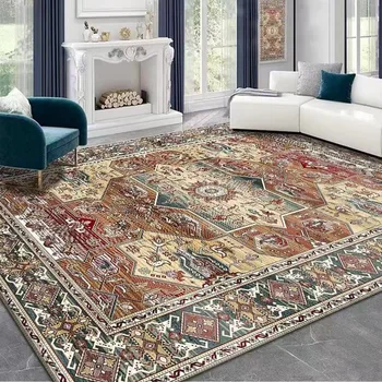 Сафьяновый килим за хол, пухкав мек персийски килим за хол, Американски подложки голяма площ за спални, домашен кабинет, нескользящий мат