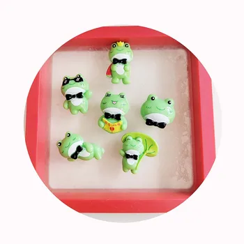 Сладки мини-жаби, занаяти, изработени от смола, Кабошон с фиксирана облегалка, Мультяшные Животни, Scrapbooking, Кавайные медальони, Аксесоари за декорация със собствените си ръце