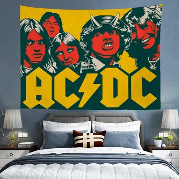 Стенен Гоблен на AC / DC Художественото оформление на спалня Декор група Естетически Изработени по поръчка Завеси на леглото Декорация на дома