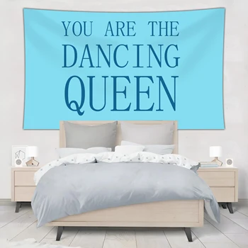 Ти си Танцуваща Кралица Украса Гобеленом Забавни Меми Украса на парти в студентска стая в Общежитието на Разтегателен Стена