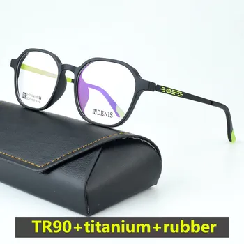 Титанови рамки за очила Ультралегкие Квадратни очила дамски слънчеви Очила TR90 Модерни Оптични Рамки за очила по рецепта на мъжете 5080